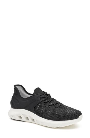 Johnston & Murphy Activate U-throat Knit Sneaker In Black Knit/nylon