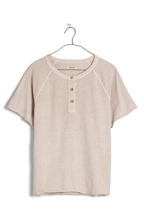 Madewell Cotton Jersey Henley T-Shirt in Ashen Silver
