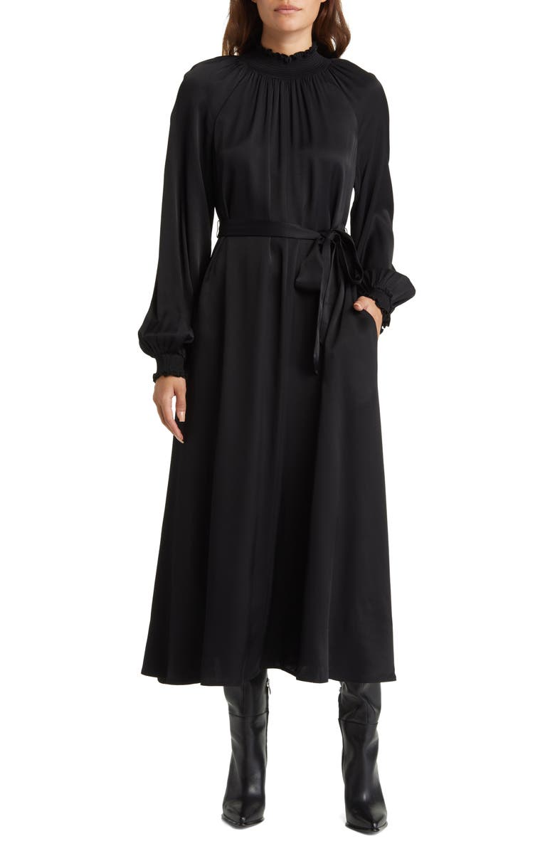 Nordstrom Smocked Neck Long Sleeve Dress, Main, color, 