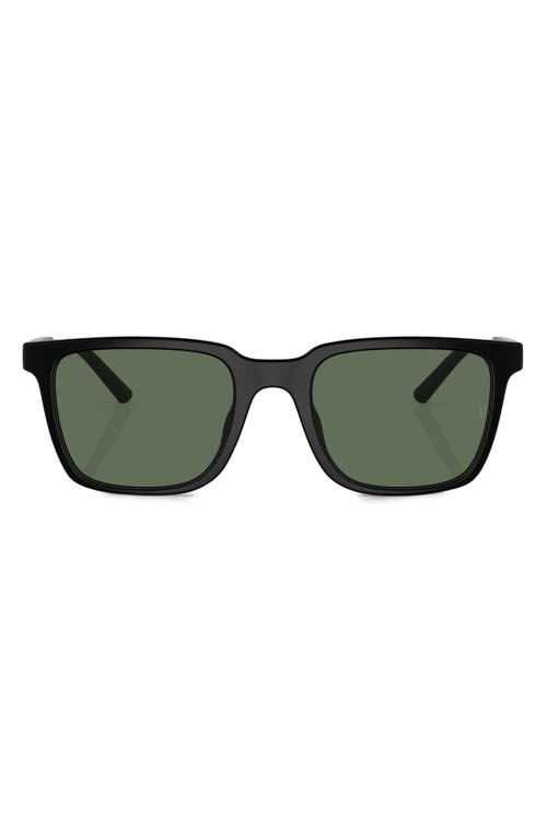 Oliver Peoples Roger Federer 52mm Polarized Rectangular Sunglasses in Matte Black Polarized at Nordstrom