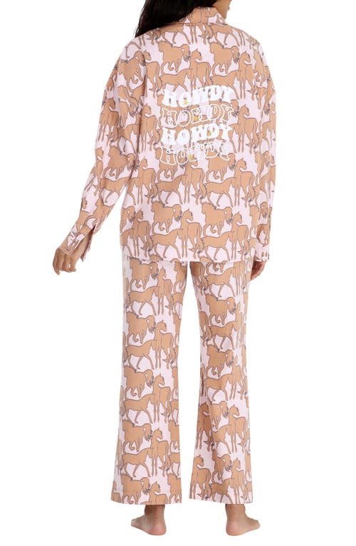 Shop Honeydew Intimates Honeydew Golden Hour Cotton Twill Pajamas In Aurora Horses