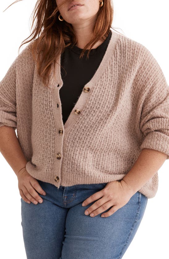 Madewell Mayfair Cardigan In Heather Blush
