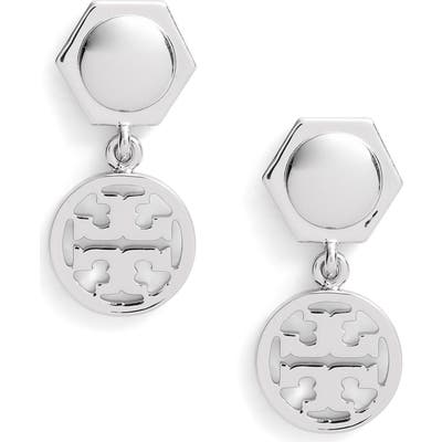 Tory Burch Logo Circle Drop Earrings