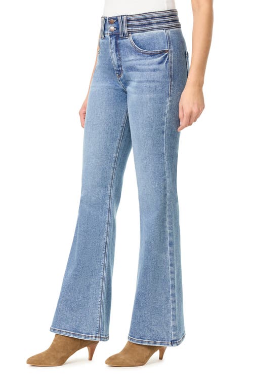 Shop Curve Appeal Waistband Flare Jeans In Capri