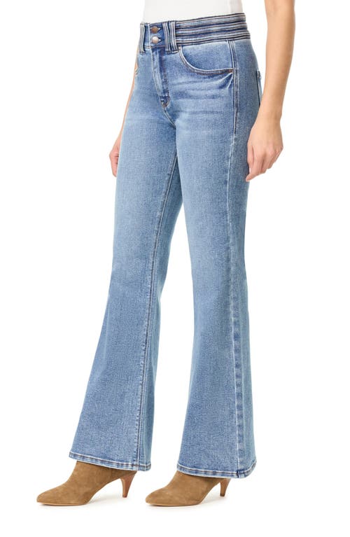 Curve Appeal Waistband Flare Jeans In Capri