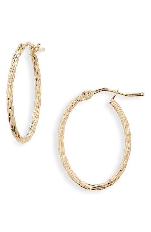 Bony Levy 14K Gold Diamond Cut Hoops in 14K Yellow Gold at Nordstrom