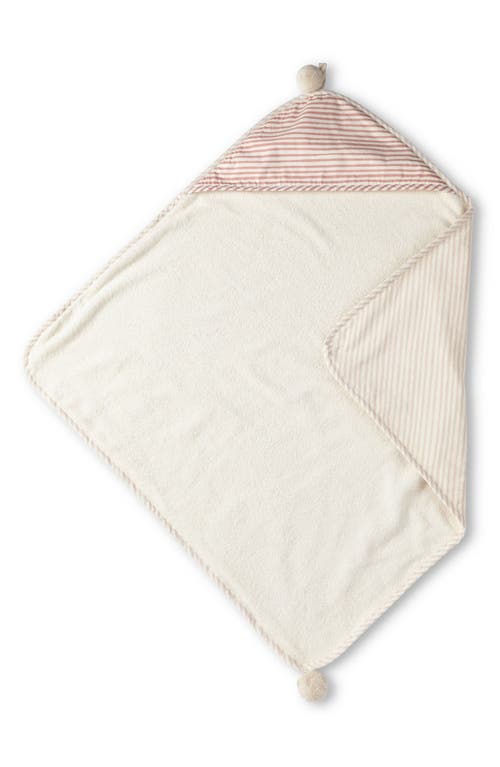 Pehr Follow Me Elephant Organic Cotton Hooded Towel in Petal/Dark Pink at Nordstrom