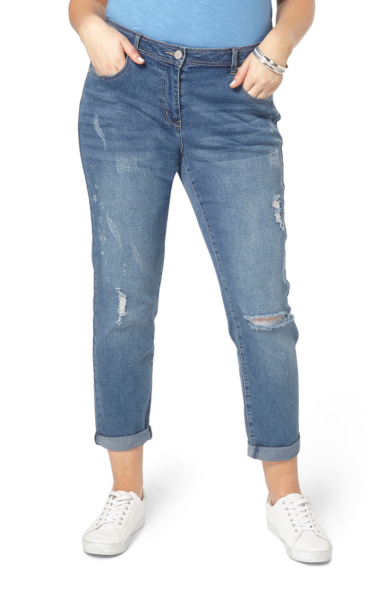 evans cropped jeans