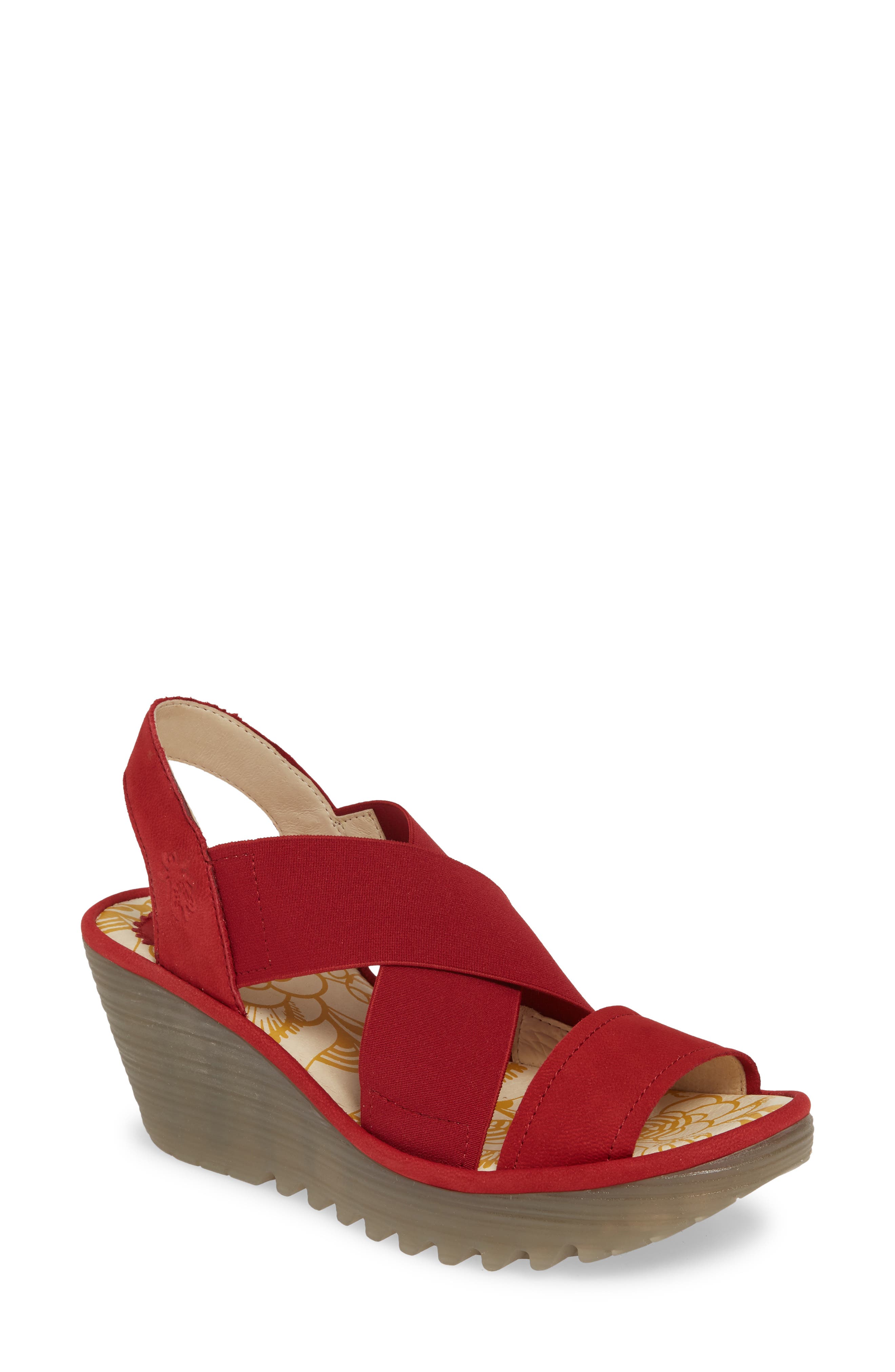fly london red wedges