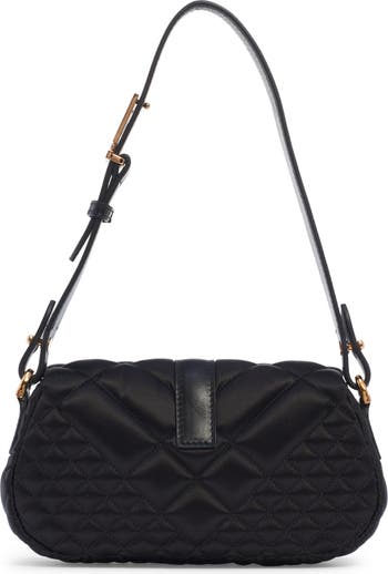 Versace Women's Mini Greca Quilted Satin Shoulder Bag - Black One-Size
