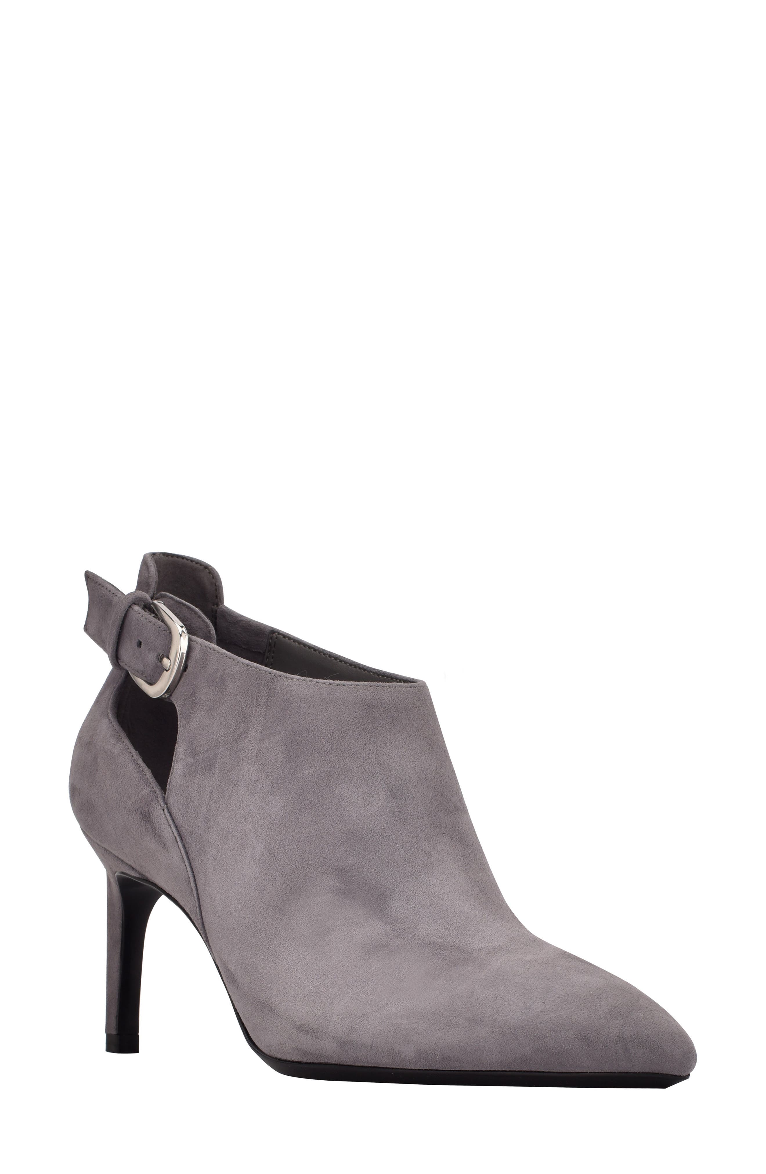 grey heeled boots womens