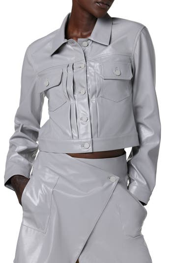Hudson Lola Shrunken Trucker Jacket In Ultimate Gray