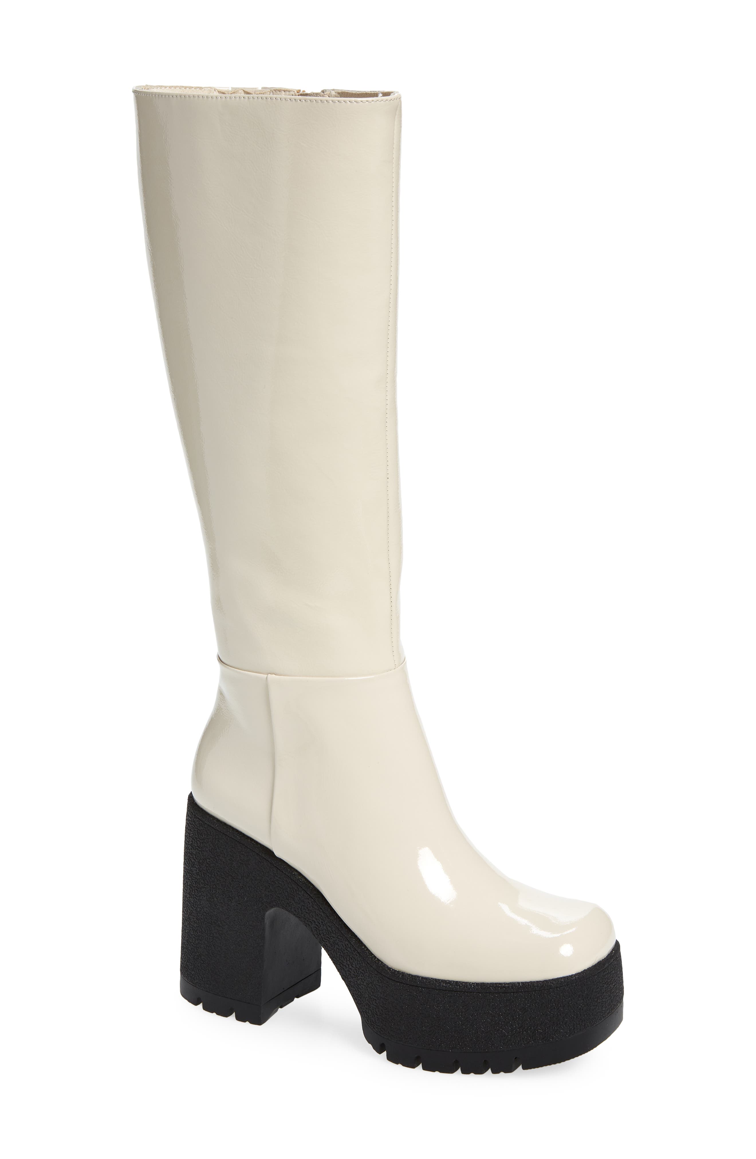 white thigh boots