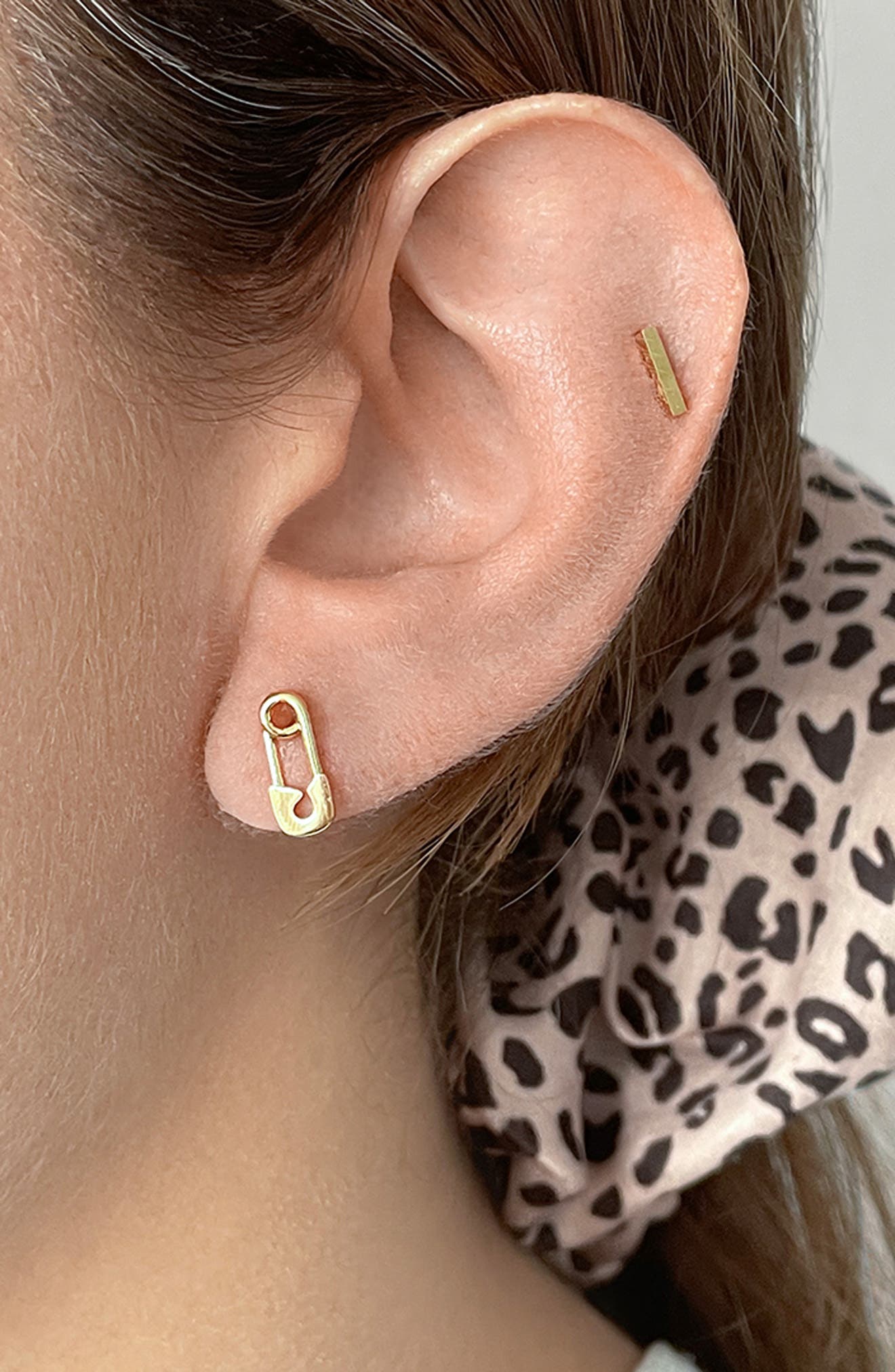 14K Yellow Gold Flip Flop Earrings Approximate Measurements 12mm x 5mm