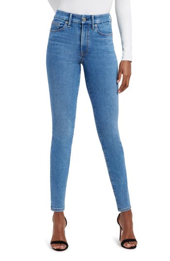 Shop Good American Always Fit Good Legs Skinny Jeans In Denethicblue06