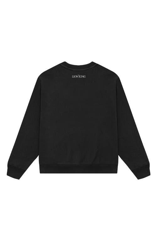 Museum Of Peace And Quiet Museum Of Peace & Quiet X Disney 'the Lion King' Quiet Village Cotton Graphic Sweatshirt In Black