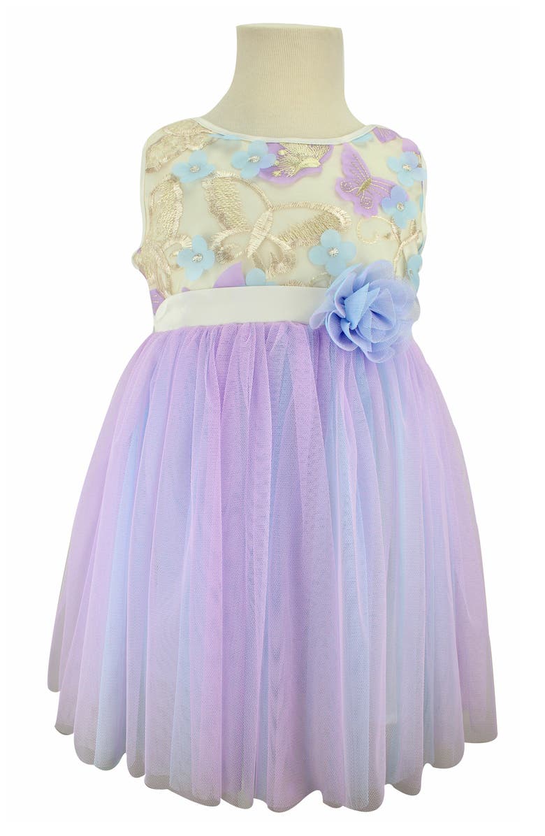 POPATU Butterfly Tulle Dress, Main, color, PURPLE/ BLUE