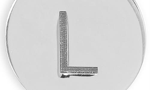 Meshmerise Initial Disc Pendant Necklace In White-l