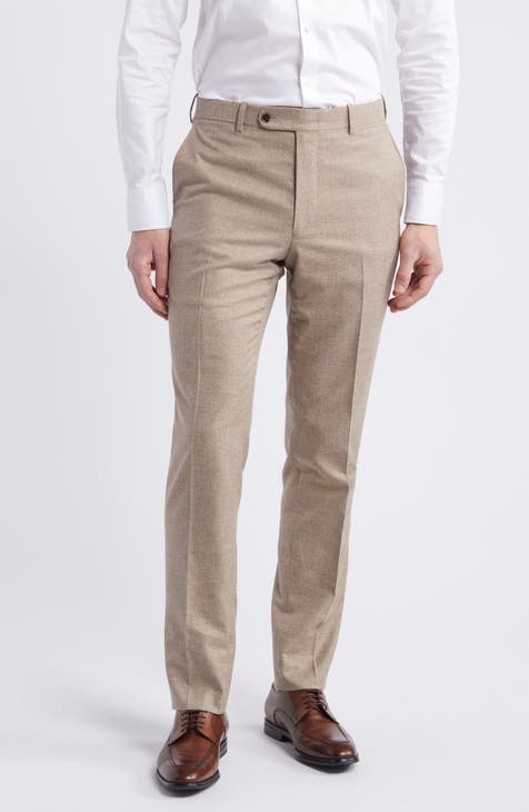 Flat Front Wool Blend Dress Pants (Regular & Big)