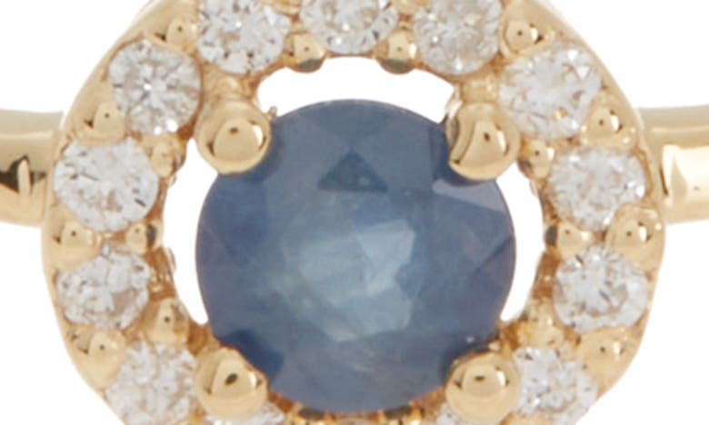 Bony Levy 18k Yellow Gold Diamond Halo Sapphire Center Ring In 18k Yellow Gold