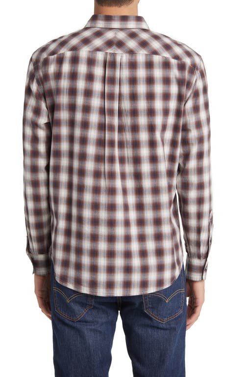 Billy Reid Tuscumbia Shadow Plaid Regular Fit Cotton Button-up Shirt In Natural/brown Multi