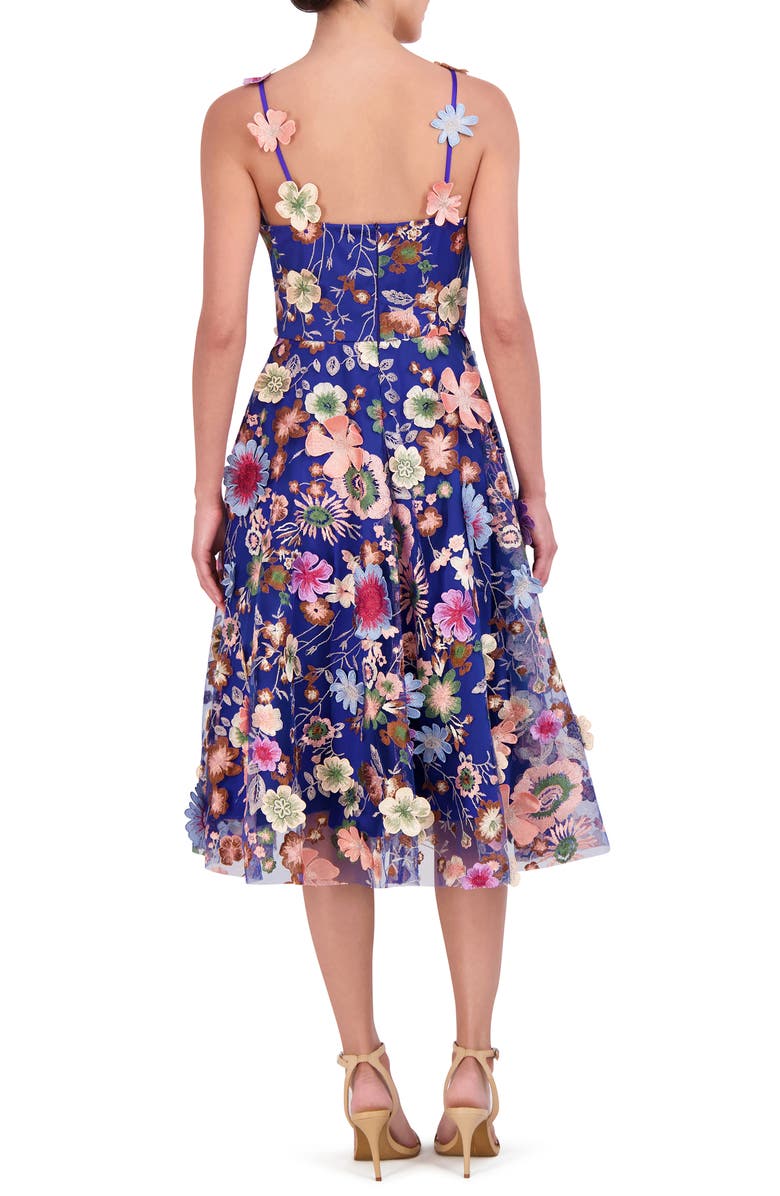 Eliza J Floral Embroidered Appliqué Cocktail Dress | Nordstrom