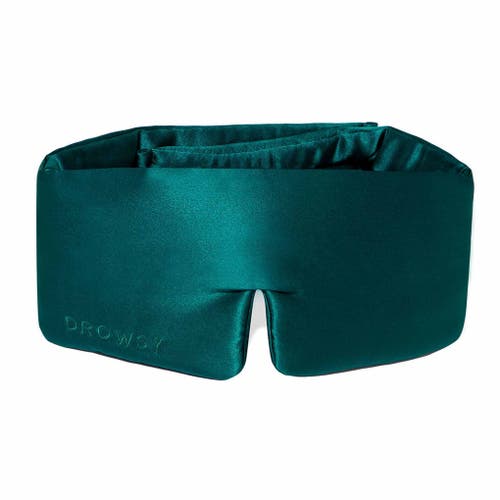 Drowsy Sleep Co . Silk Sleep Mask In Green Sapphire