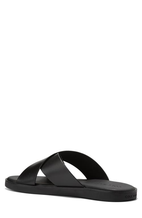 Cole Haan Nantucket Cross Strap Sandal In Black/black