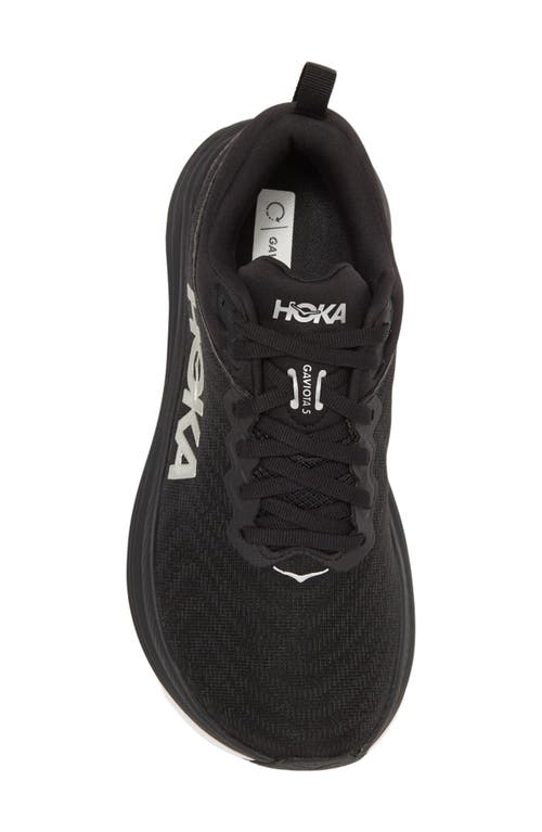 Shop Hoka Gaviota 5 Running Shoe In Black/white