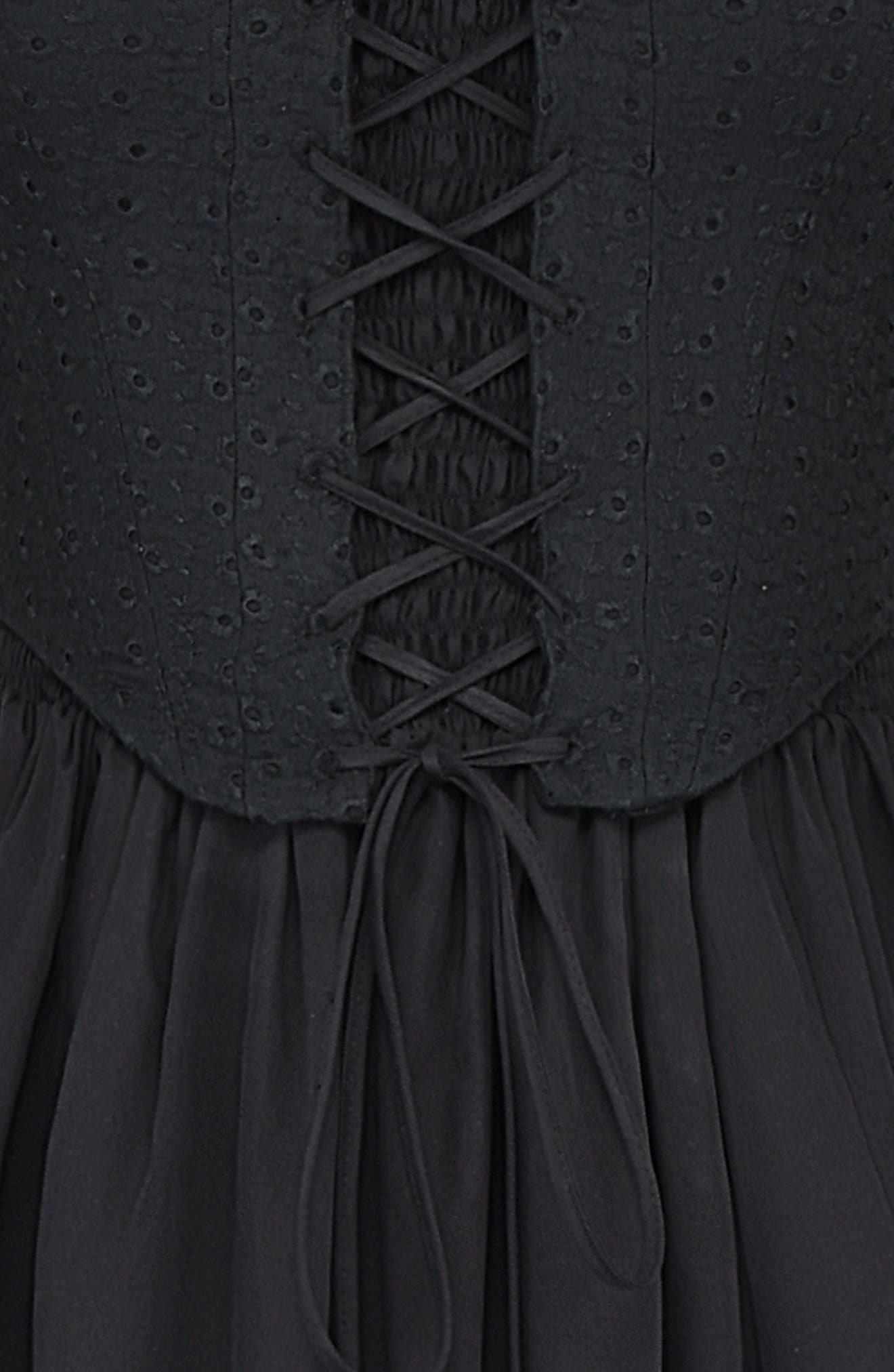 HOUSE OF CB Silvana Embroidered Cold Shoulder Corset Fit & Flare Dress in Black | Smart Closet HOUSE OF CB Silvana Embroidered Cold Shoulder Corset Fit & Flare Dress in Black | Smart Closet