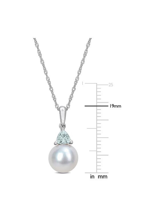 Delmar Freshwater Pearl Pendant Necklace In Aquamarine
