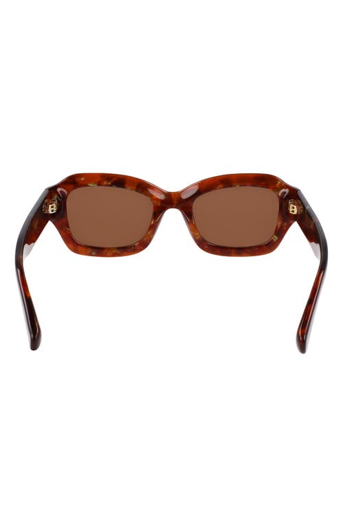 Longchamp Heritage 50mm Cat Eye Sunglasses In Textured Brown