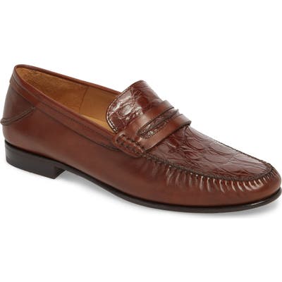 Mezlan Kronos Moc Toe Penny Loafer, Brown