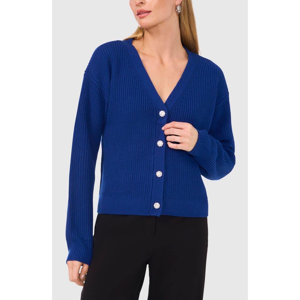 Halogenr Halogen(r) Embellished Button Cardigan In Twilight Blue