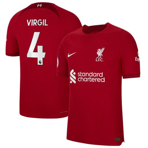 Men's Nike Virgil Van Dijk Red Liverpool 2022/23 Home Authentic Player Jersey
