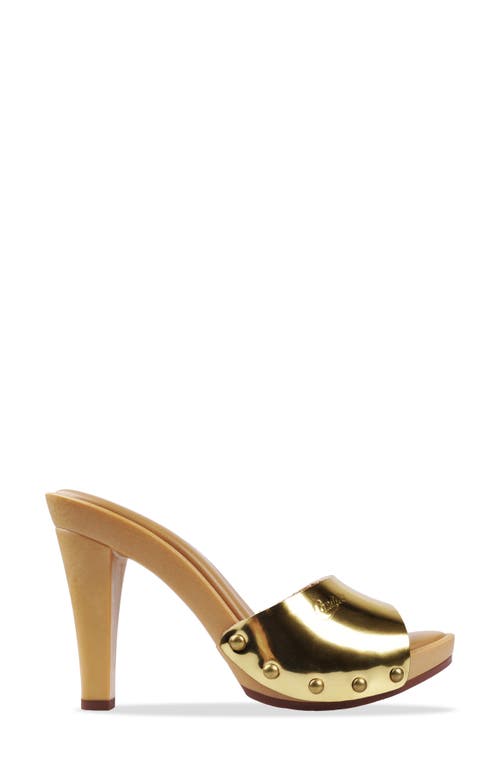 Shop Candies Candie's Antonellaomg Slide Sandal In Gold