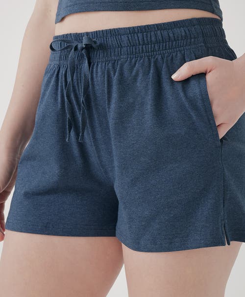 Shop Pact Organic Cool Stretch Lounge Short In French Navy Heather