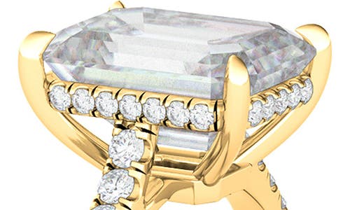 HAUTECARAT HAUTECARAT EMERALD CUT PAVÉ LAB GROWN DIAMOND RING