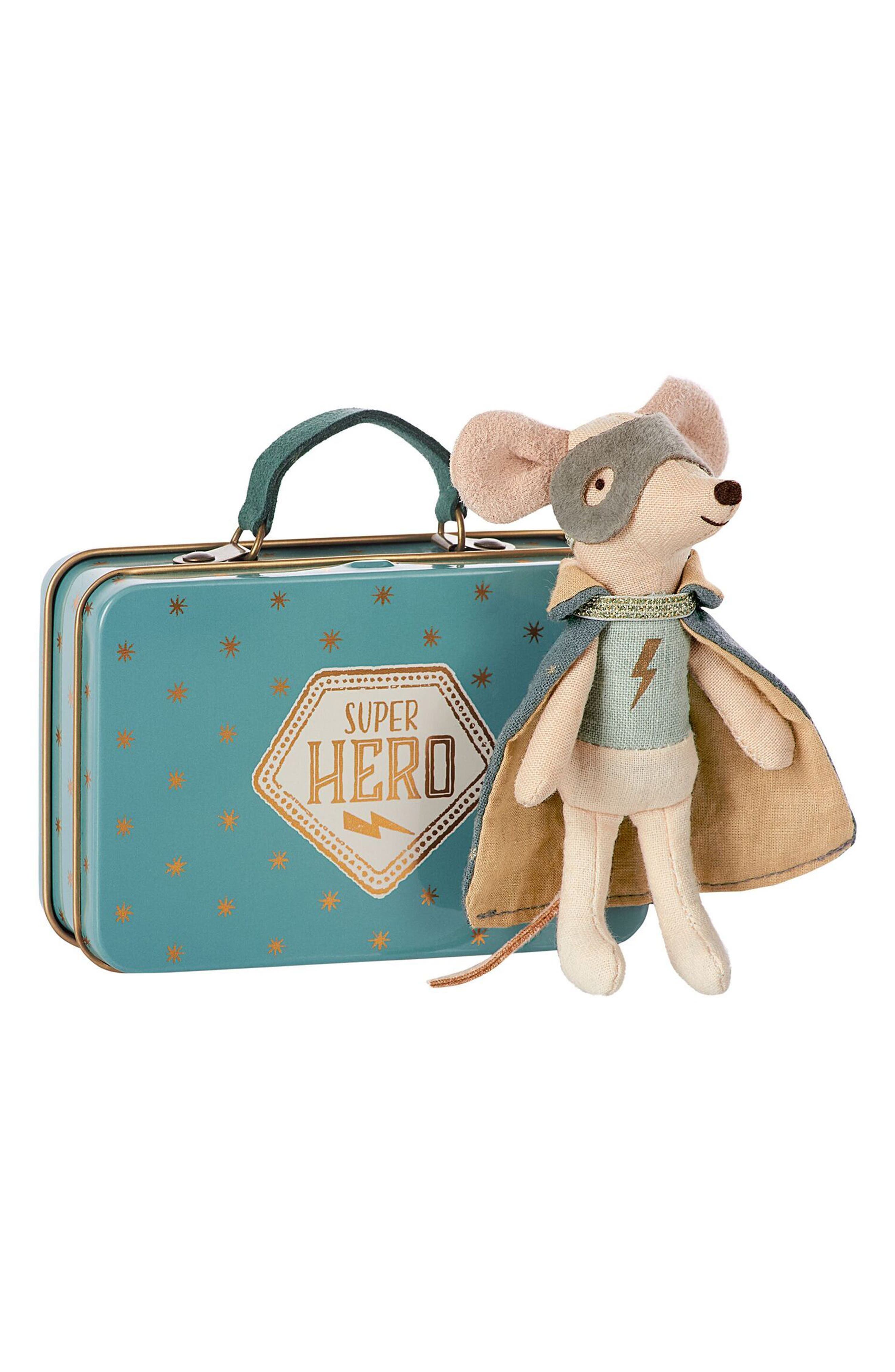 Maileg Super Hero Toy Mouse in a Suitcase Nordstrom