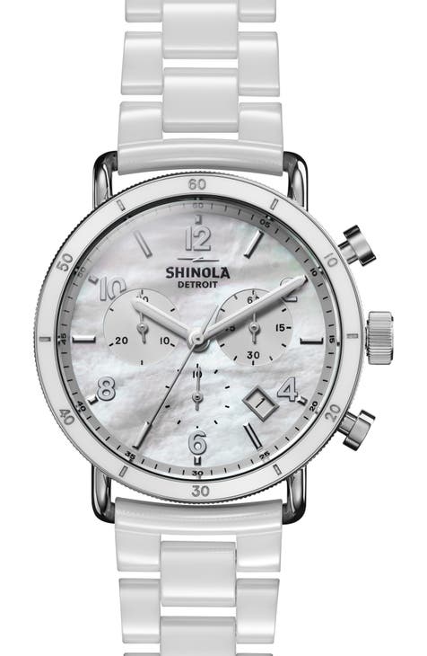 White NORDSTROM RACK Shinola Leather & Suede Navigator Slim