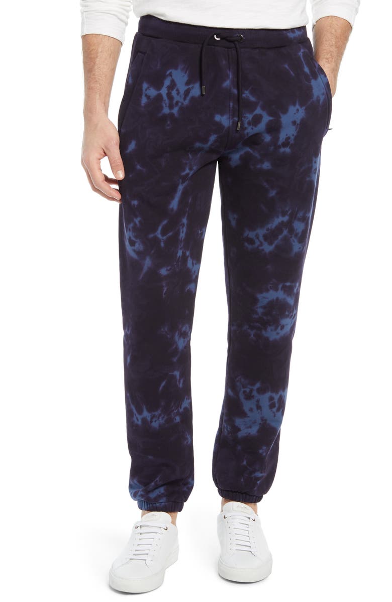 FRAME Tie Dye Men's Sweatpants, Main, color, NAVY MULTI
