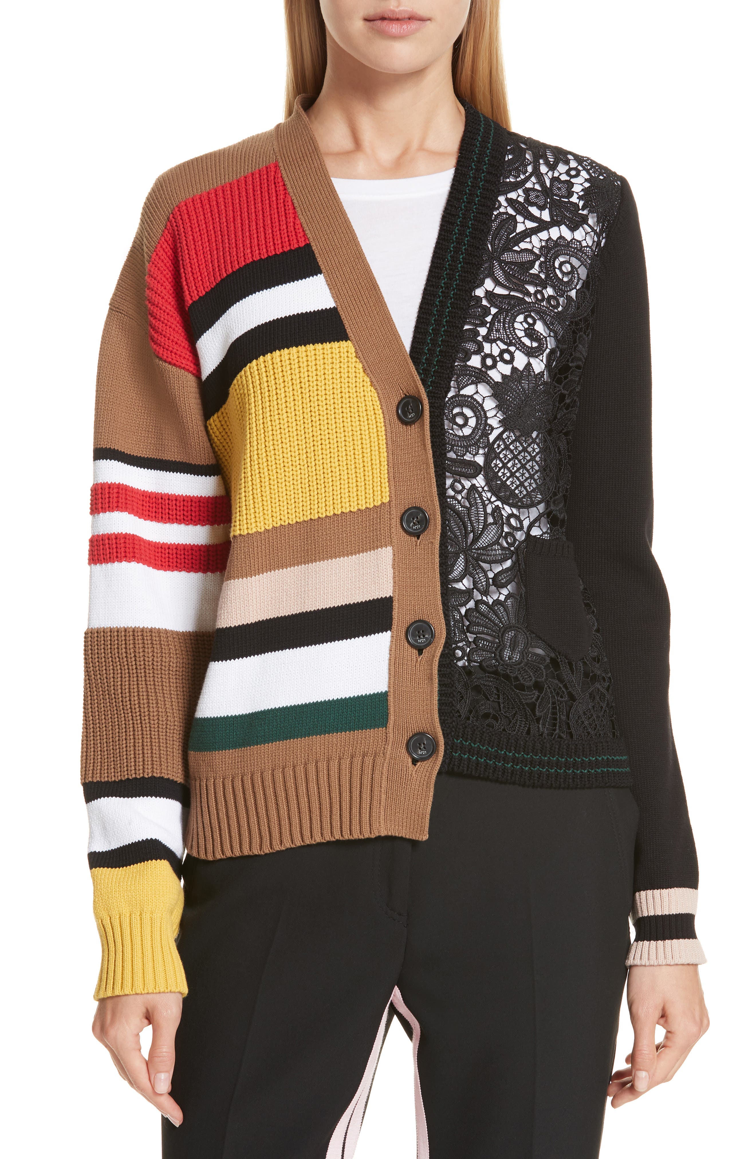 Nº21 Mixed Media Cardigan Nordstrom