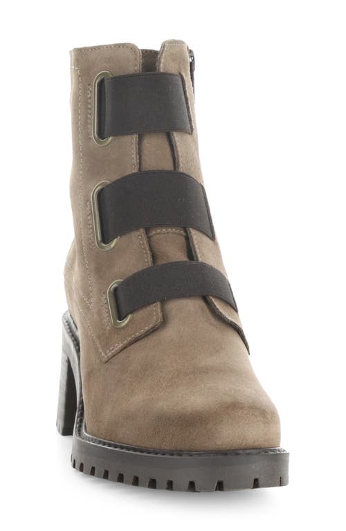 Shop Bos. & Co. Indie Waterproof Bootie In Taupe/dkbrown Suede/elastic