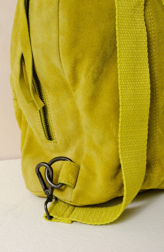 Shop Free People Oxford Suede Sling Bag In Chartreuse