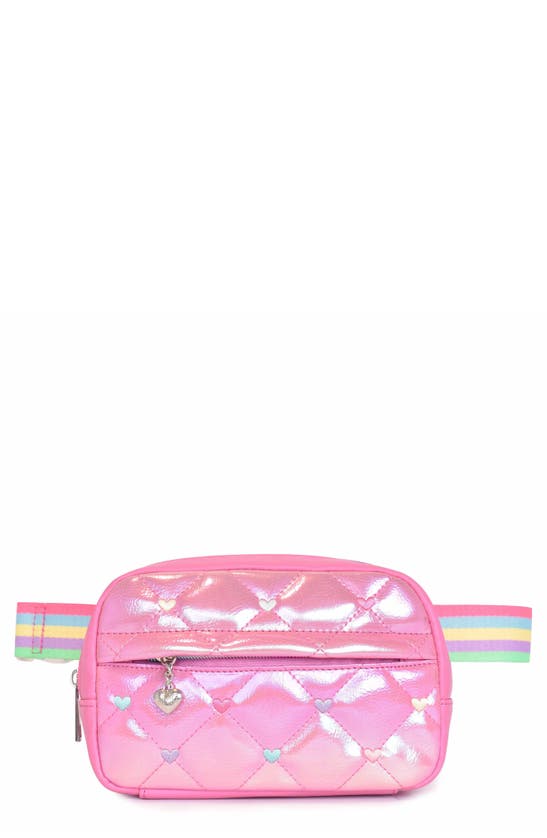Omg Accessories Kids' Heart Quilt Fanny Pack In Pink