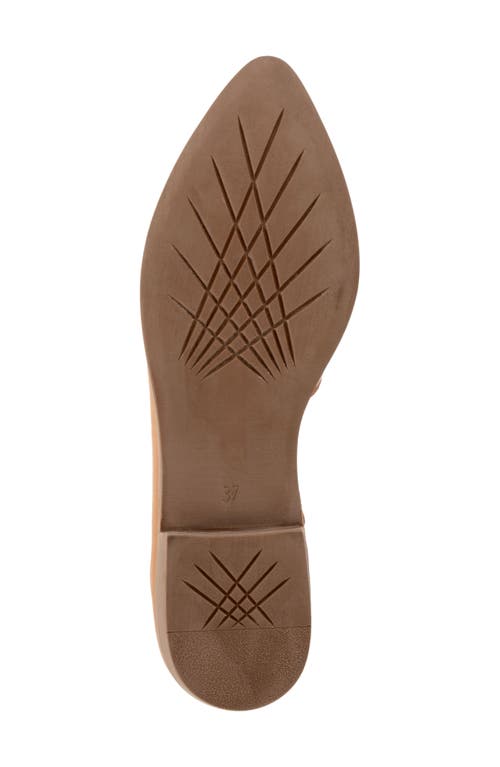 Bueno Brenda Half D'orsay Pointed Toe Flat In Dark Tan