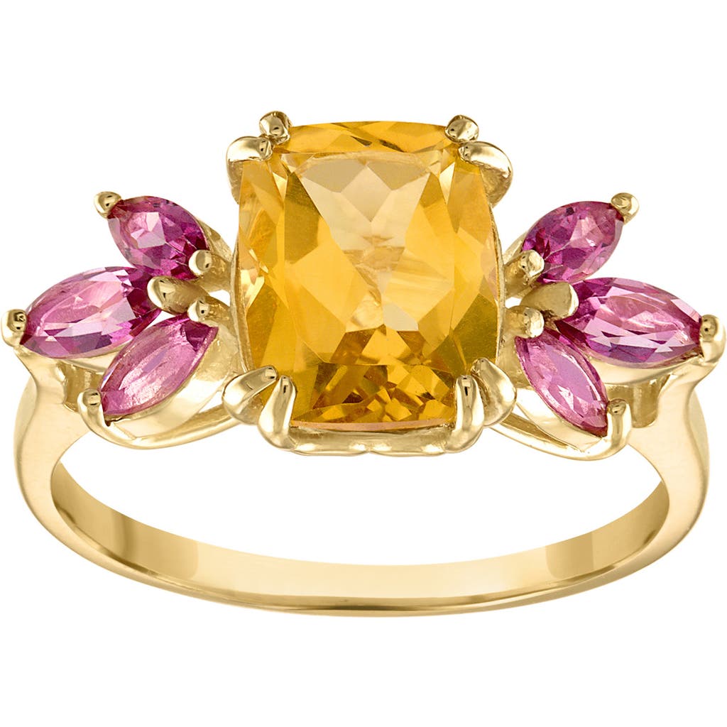 Shop Fzn 10k Yellow Gold Citrine & Pink Topaz Ring
