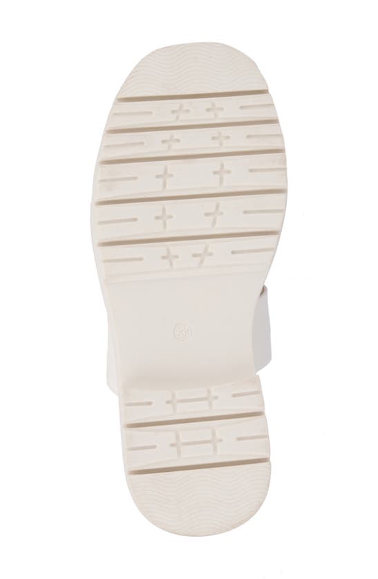 Olivia Miller Tempting Platform Slide Sandal In White