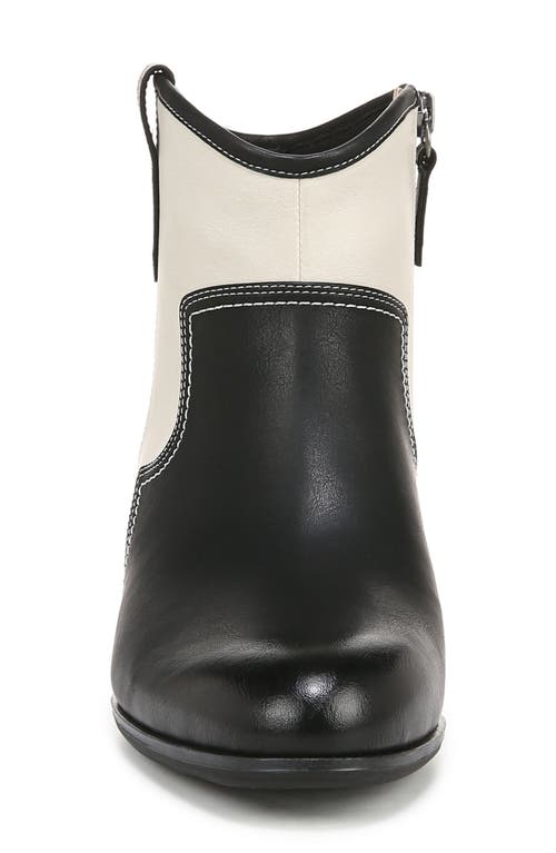 Shop Dr. Scholl's Lasso Western Bootie In Black/off White