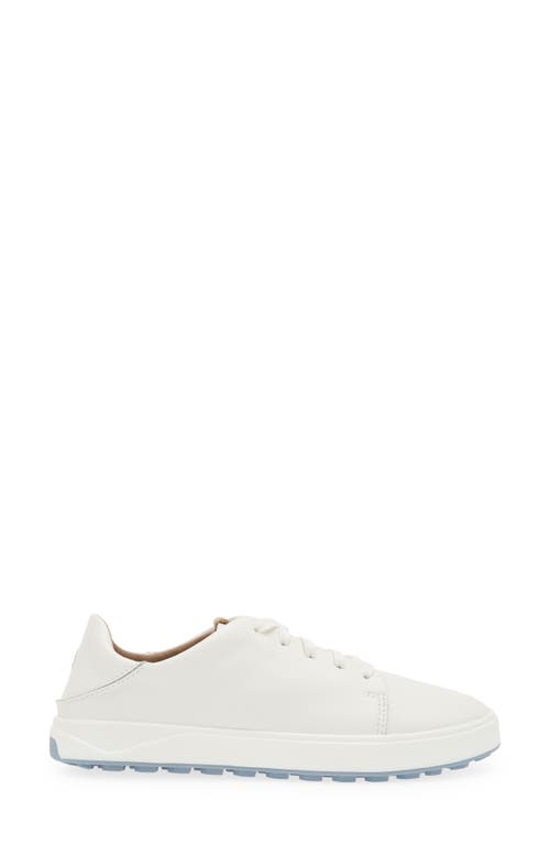 Shop Olukai Wailea Waterproof Spikeless Golf Shoe In White/white